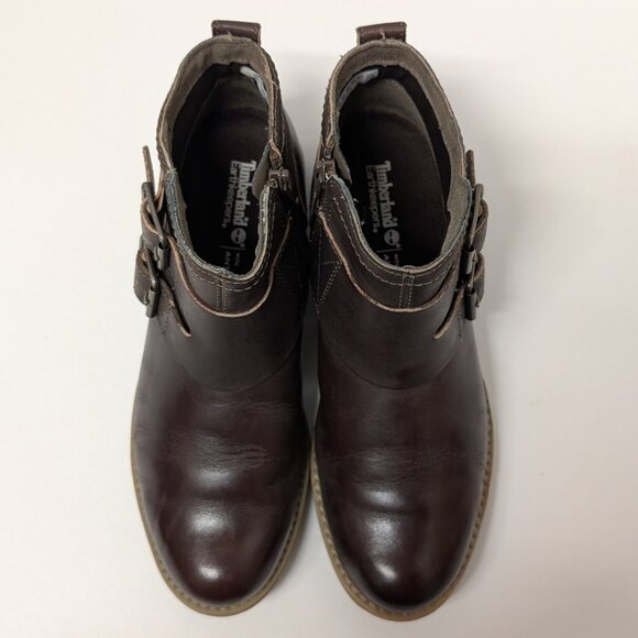 Timberland EarthKeepers Savin Hill Double Buckle Ankle Boot in Dark Brown - Picture 3 of 16